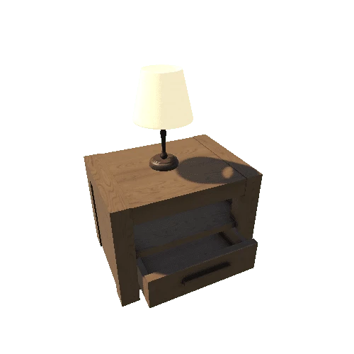 Bedside Table and Lamp